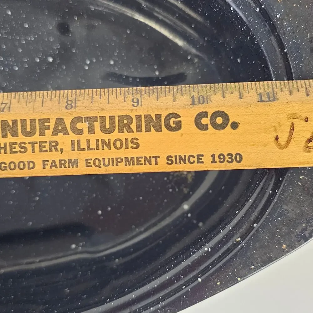 VTG small blue granite ware roaster pan with lid oval EUC